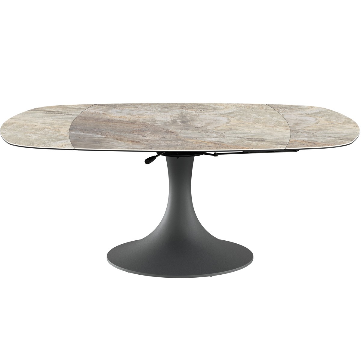 Table à manger extensible automatique 6/8 couv, céramique effet Marbre - SABBIA, HOMIFAB