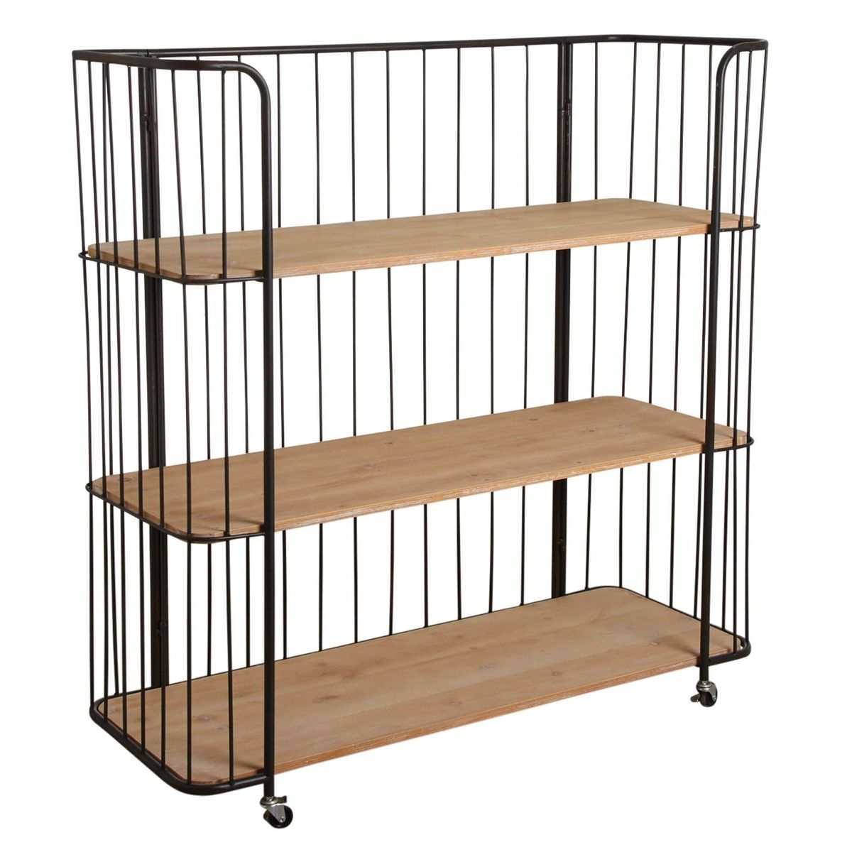 etagere style industriel sur roulettes 3 niveaux