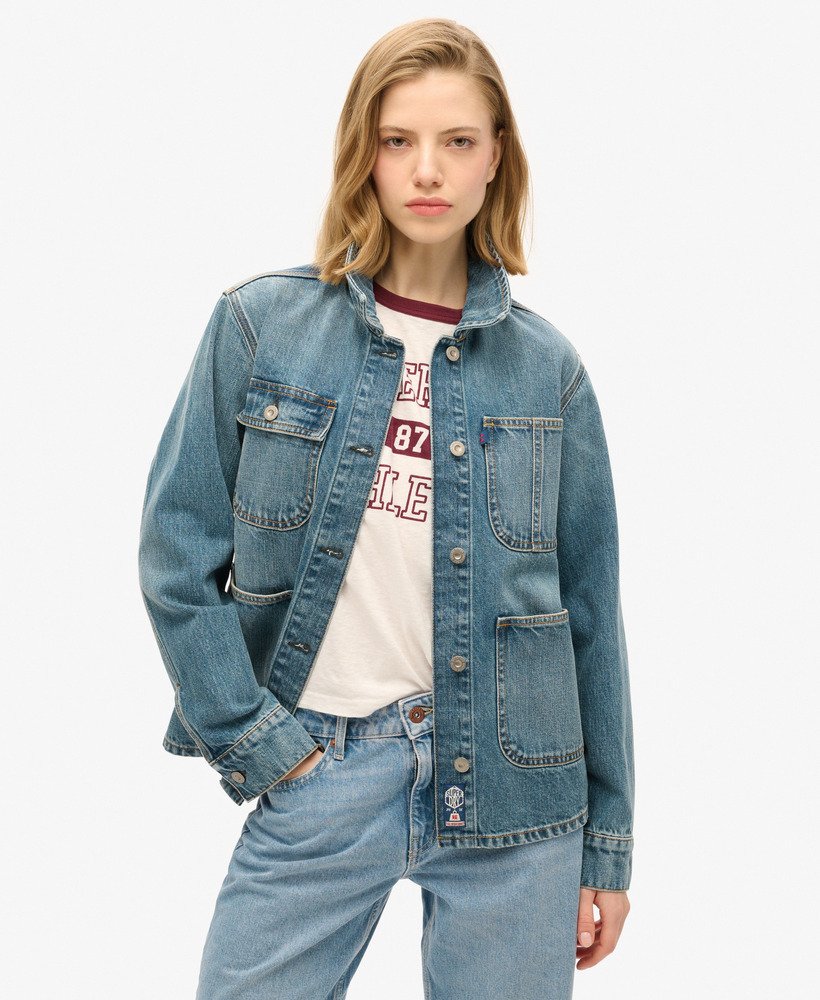 Veste en jean brodée Chore, SUPERDRY