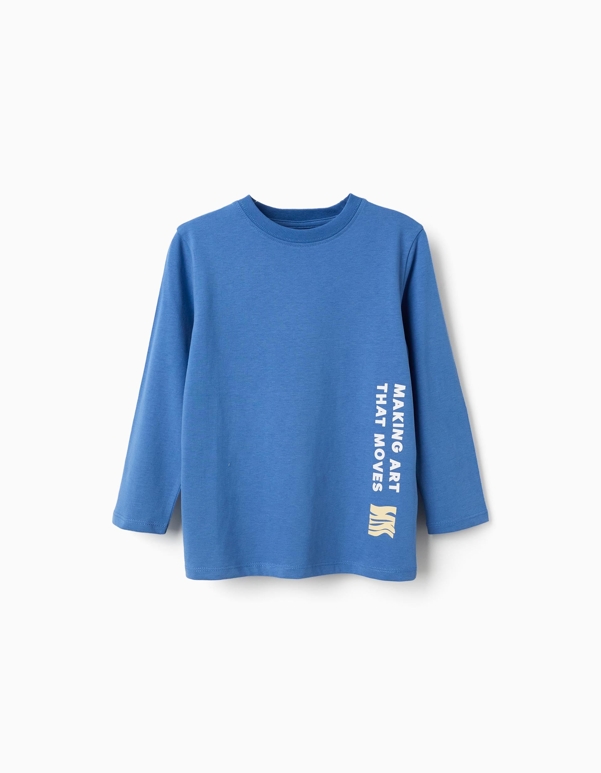 T-shirt en coton à manches longues avec imprimé Making Art, ZIPPY