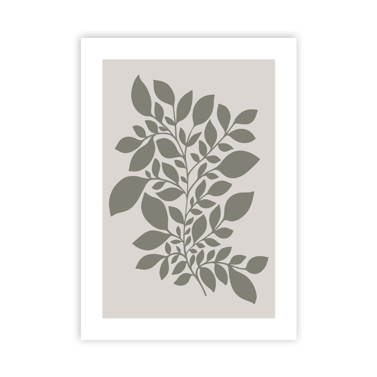 Affiche papier imprimé feuilles sans cadre NAIS, FUTURE HOME