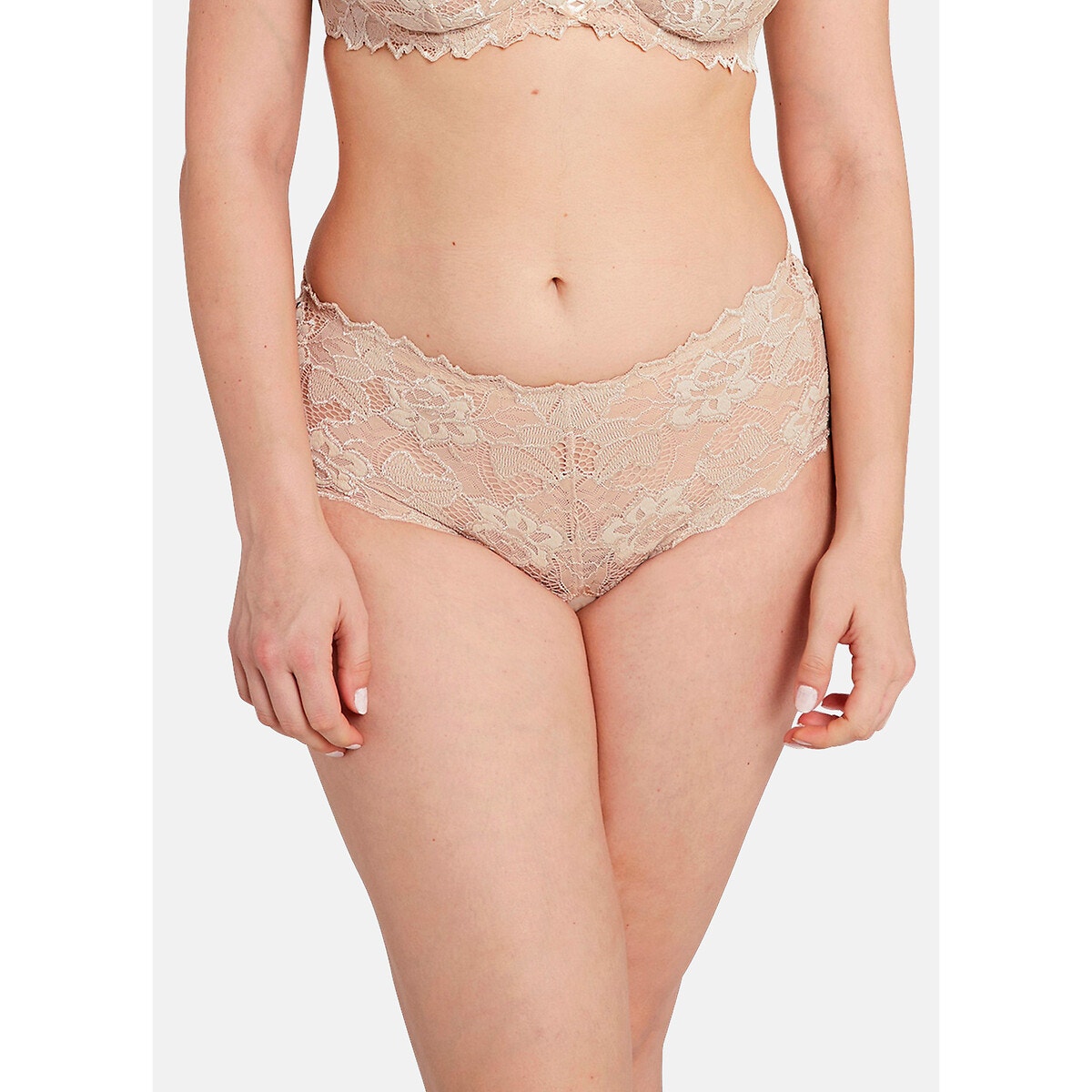 Culotte dentelle couleur peau La Redoute