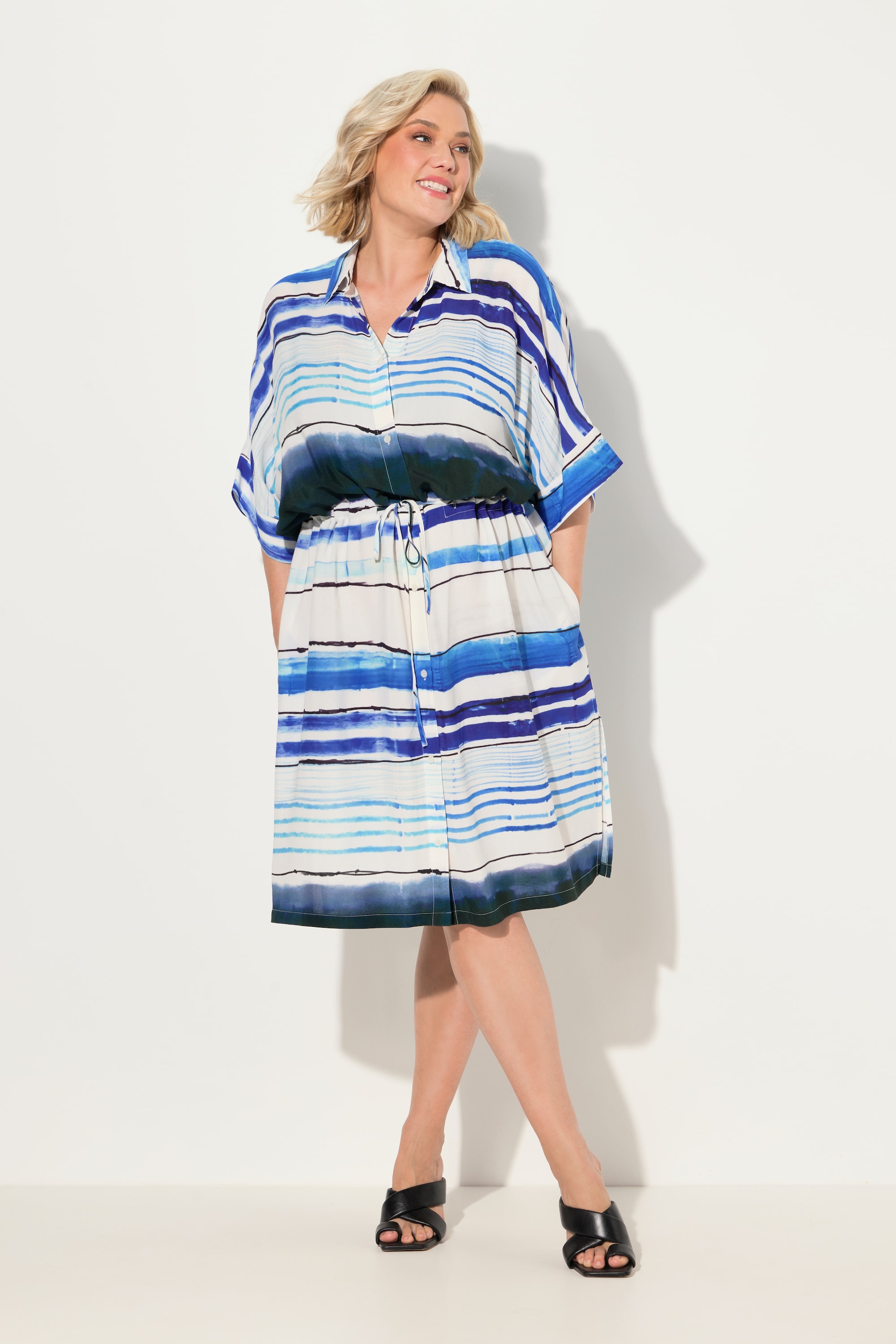 Robe midi oversized à rayures, ULLA POPKEN