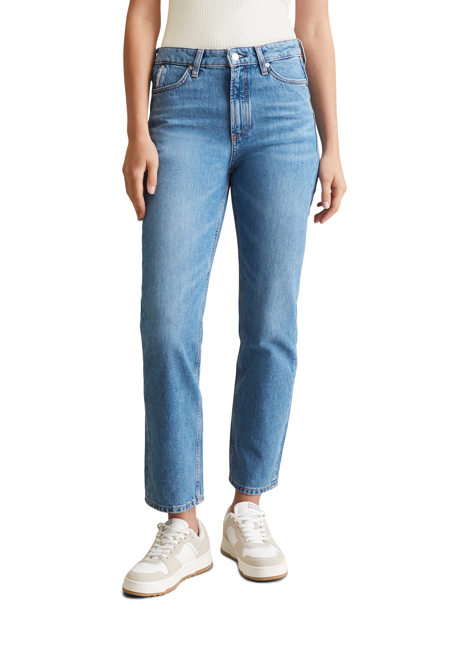 Jeans modèle Onna straight cropped sans stretch, MARC O’POLO DENIM