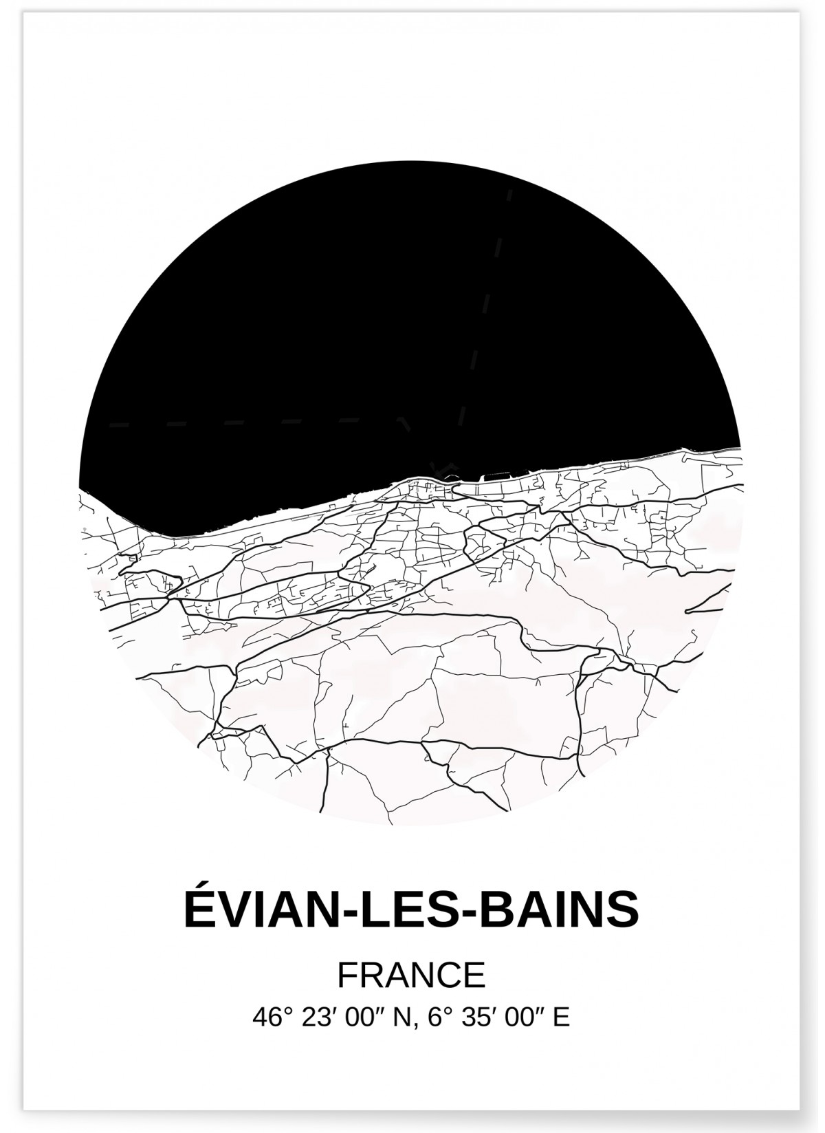 Affiche Carte Évian-les-Bains, L'AFFICHERIE