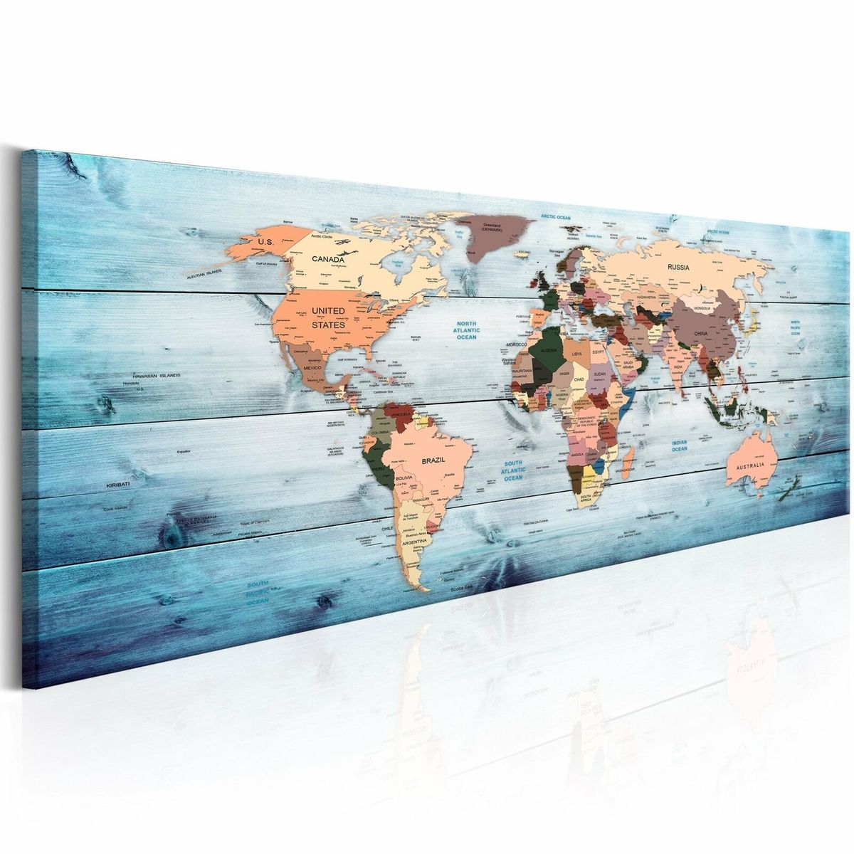 Tableau carte du monde voyage autour du monde Couleur multicolore Artgeist