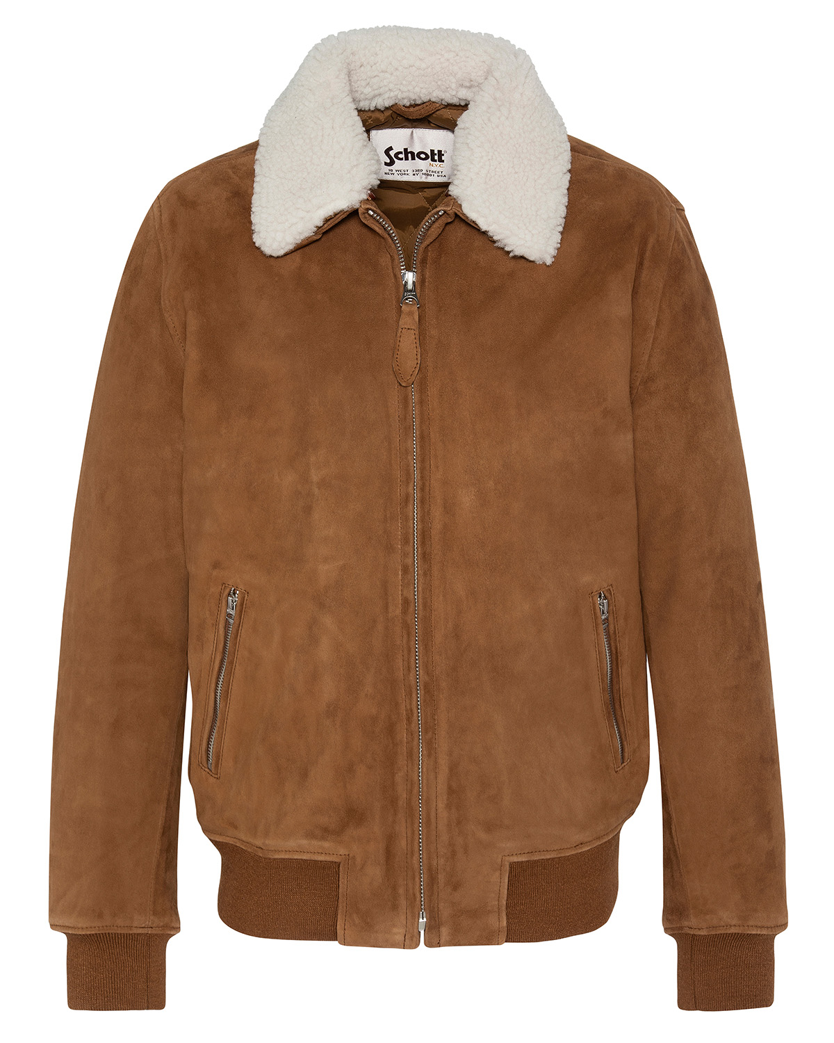 Blouson casual avec col mouton amovible, SCHOTT