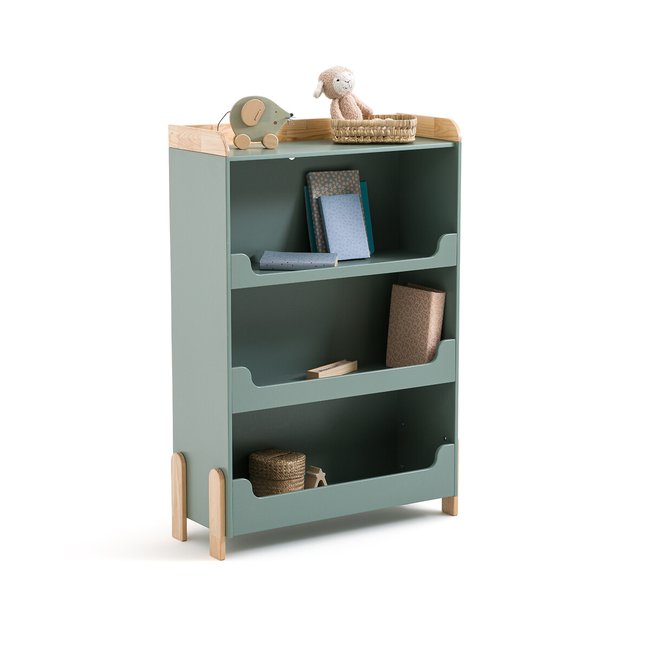 Arturo Child's Pine Bookcase, grey-green, LA REDOUTE INTERIEURS