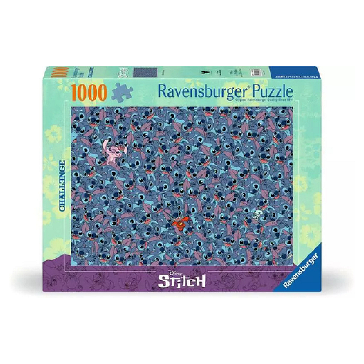 Puzzle 1000 p Stitch Challenge - Disney, RAVENSBURGER