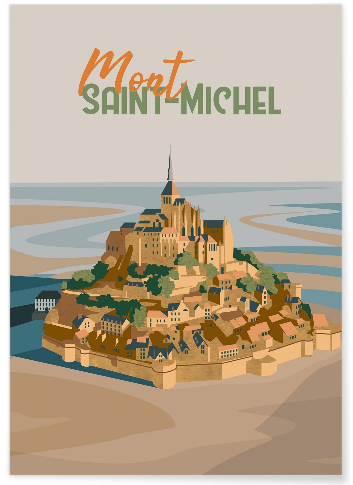 Affiche ville Mont-Saint-Michel 2, L'AFFICHERIE