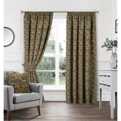 Chenille Pencil Pleat Lined Curtains SO'HOME