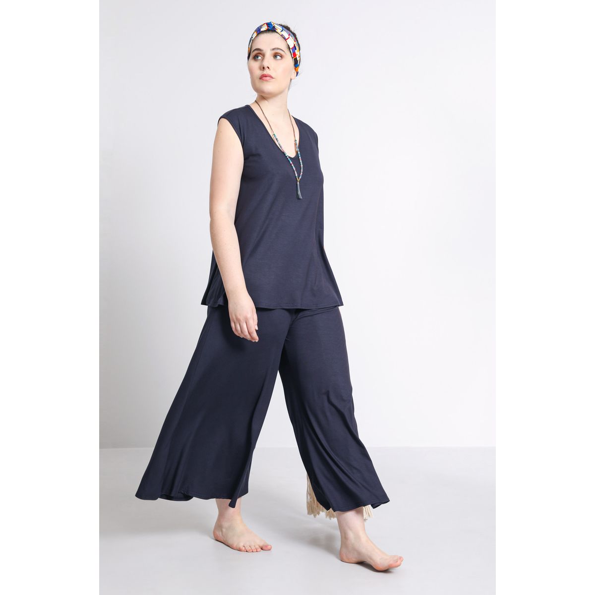 Jupe culotte bleu marine La Redoute