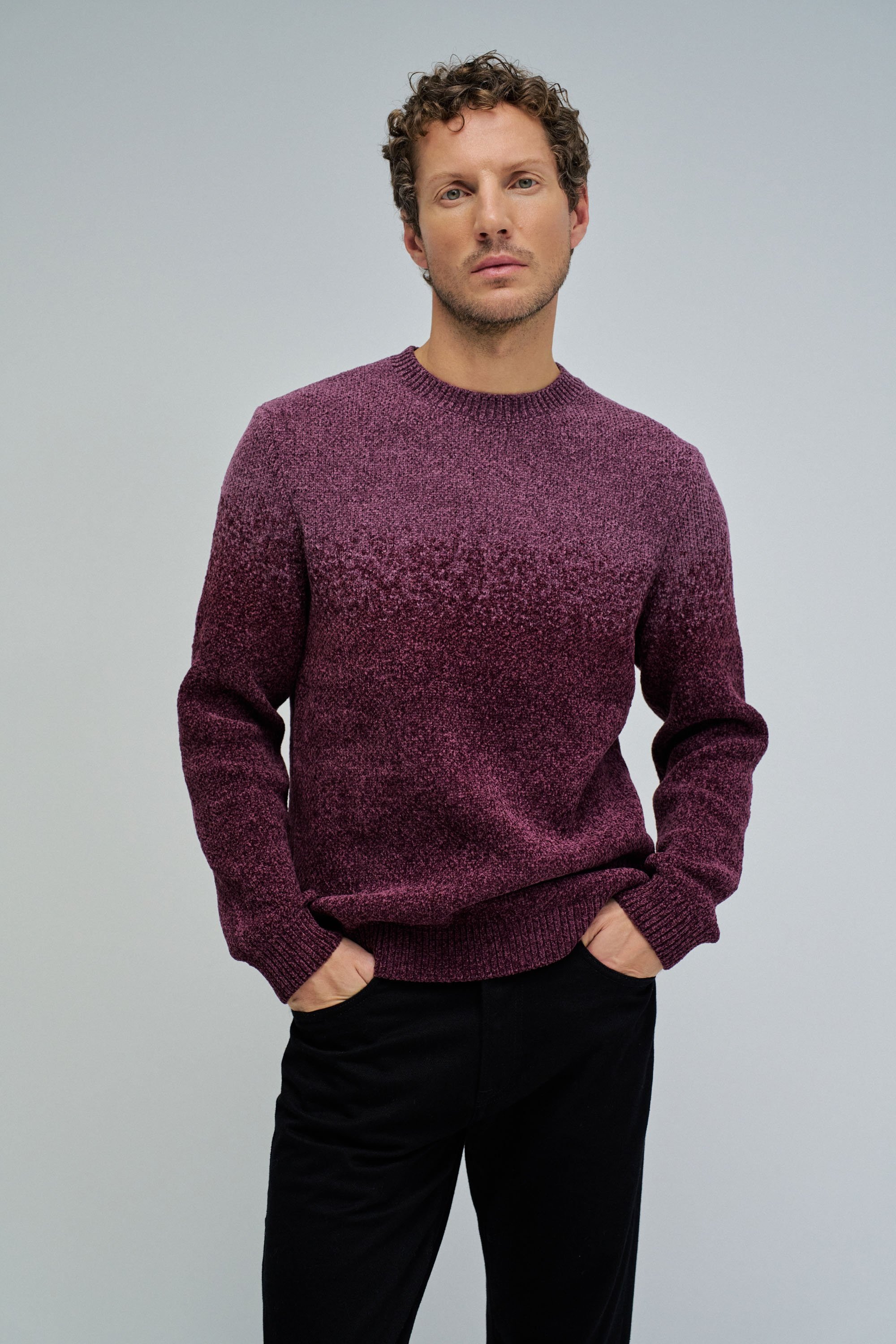 PULL EN MAILLE AVEC EFFET DÉGRADÉ, SALSA JEANS