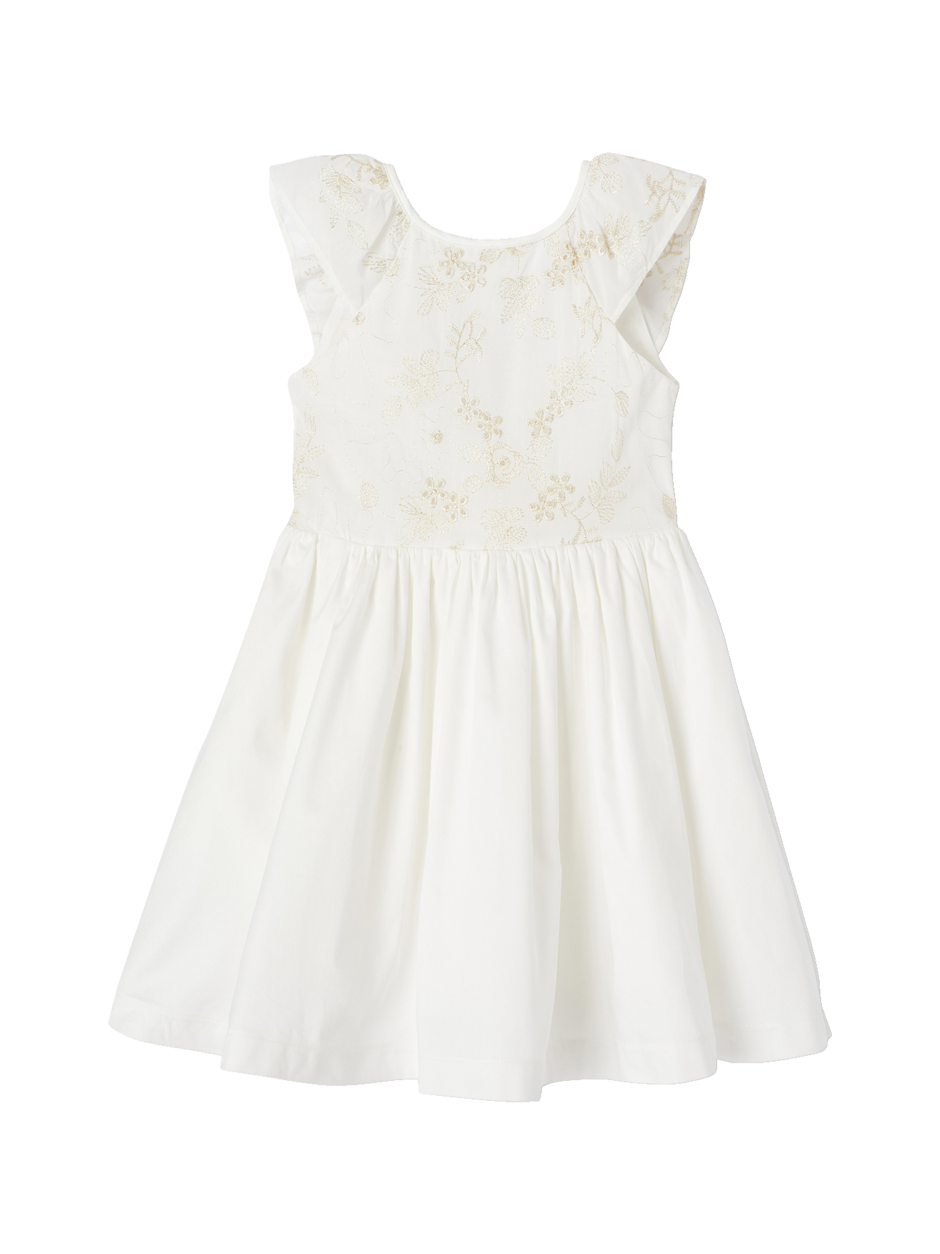 Robe de cérémonie brodée fleurs irisées, VERTBAUDET