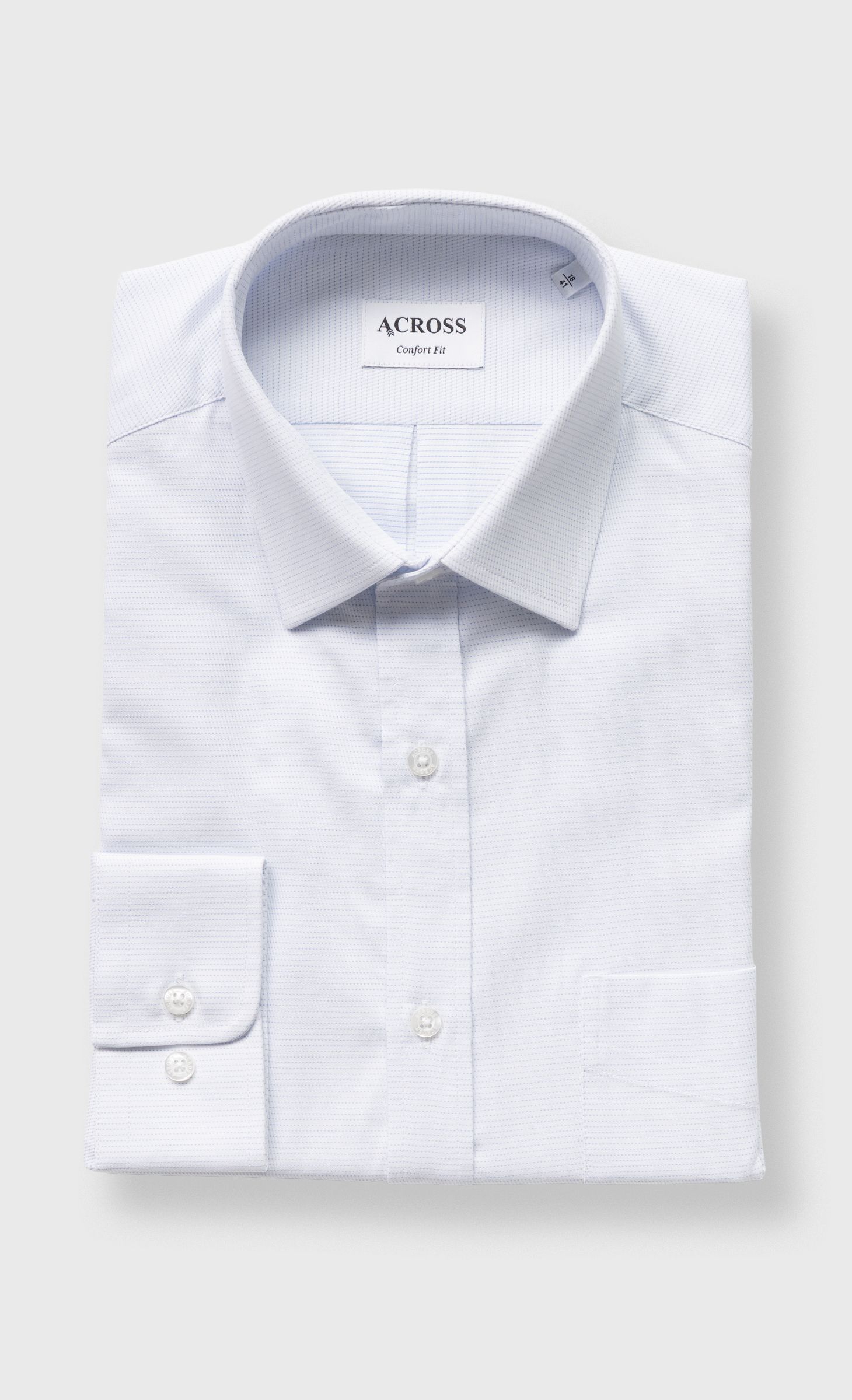 Chemise Confort fit micro dessin texturé, ACROSS