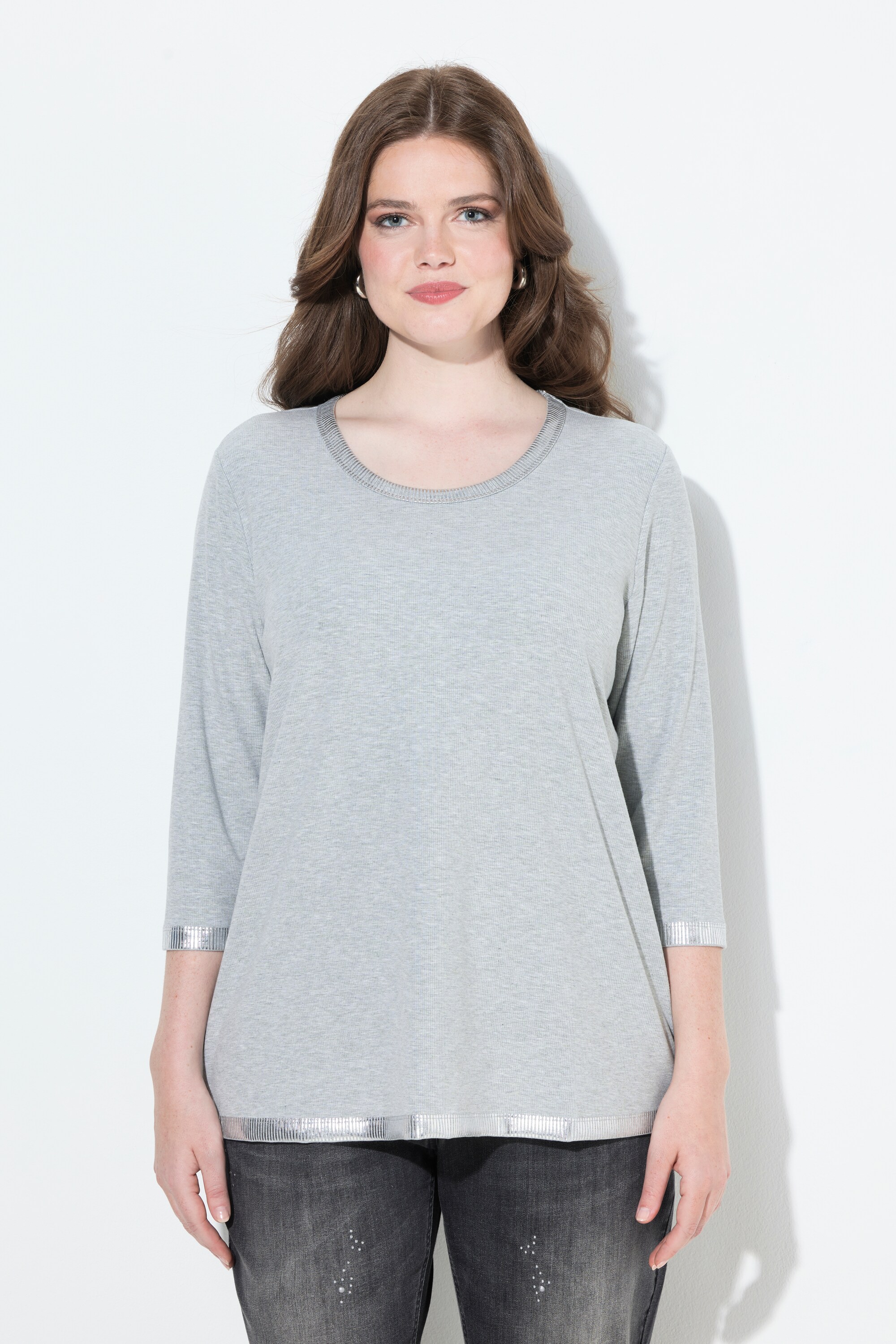 T-shirt imprimé argenté, ULLA POPKEN
