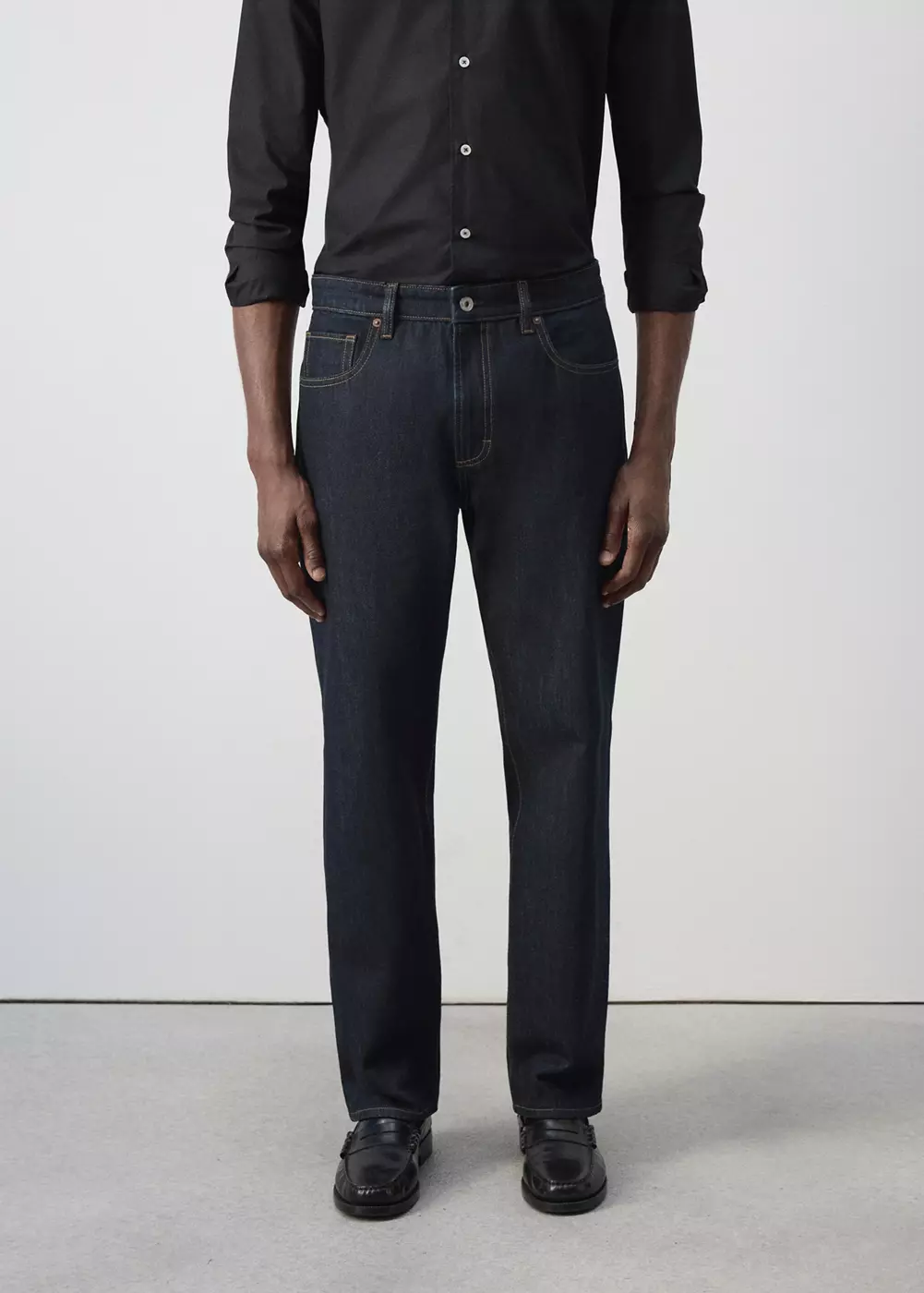 Jean Moby relaxed fit délavé foncé, MANGO MAN