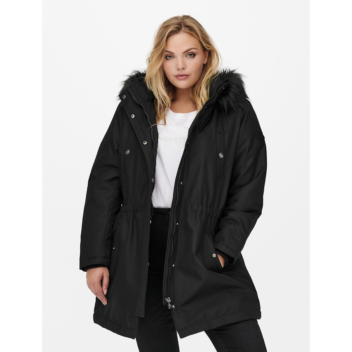 Vero moda petite faux fur hooded parka hotsell