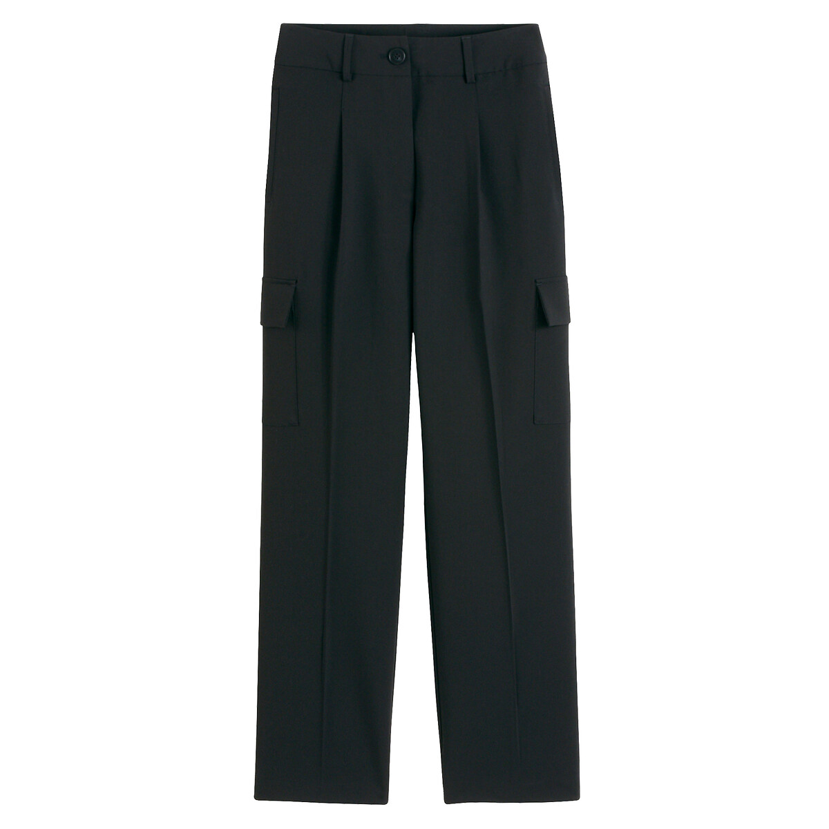 Straight High Waist Trousers with Cargo Pockets, LA REDOUTE COLLECTIONS