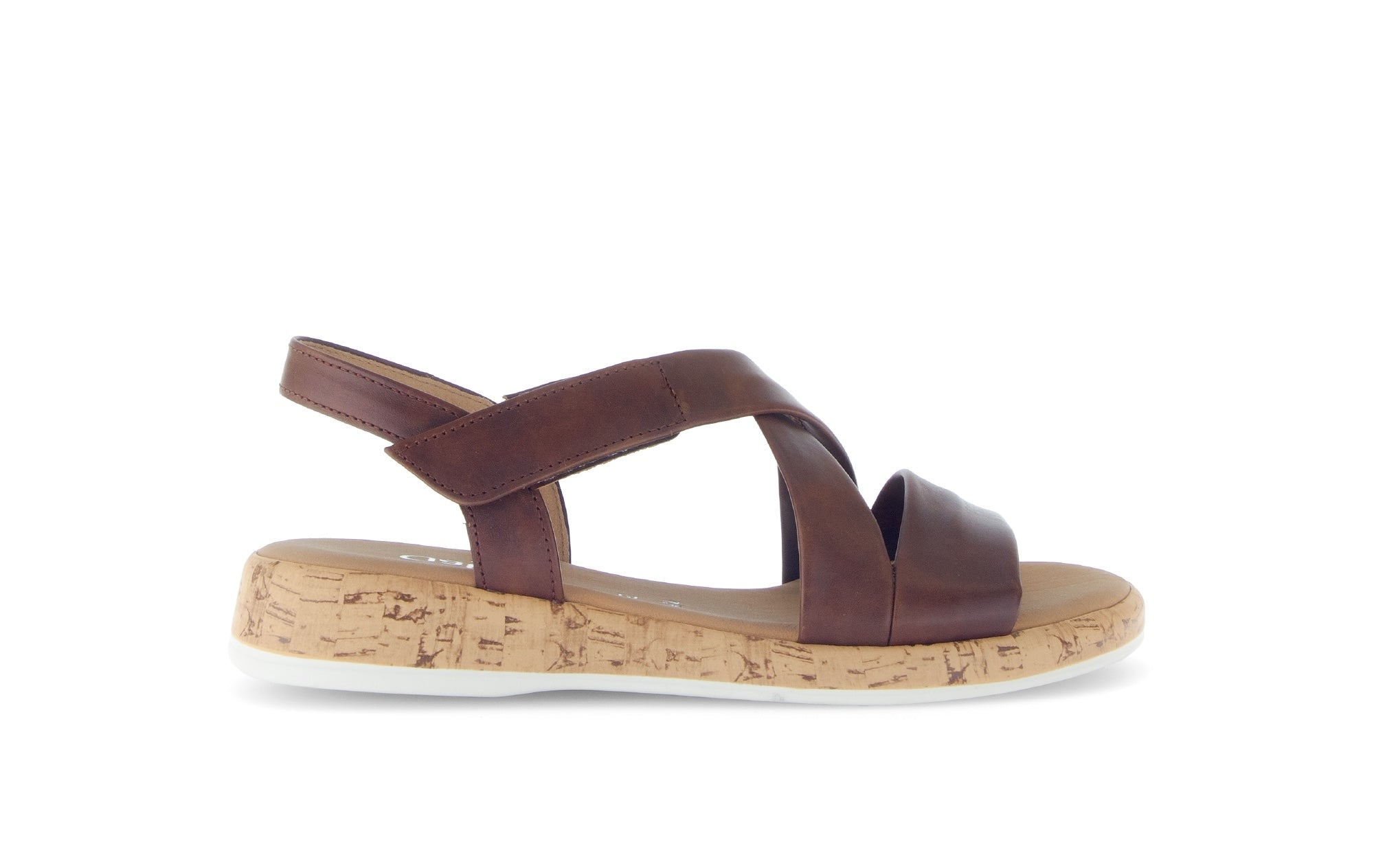 Sandales en cuir à talon compensé, GABOR