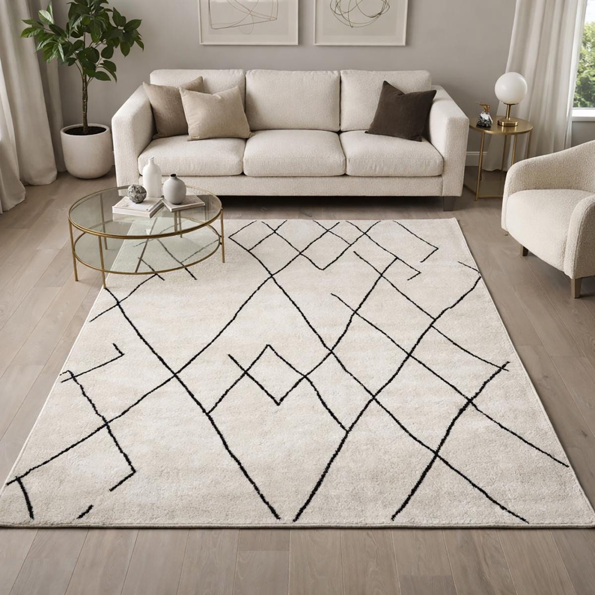 Tapis berbère tissé motifs tribaux NALADON, UN AMOUR DE TAPIS
