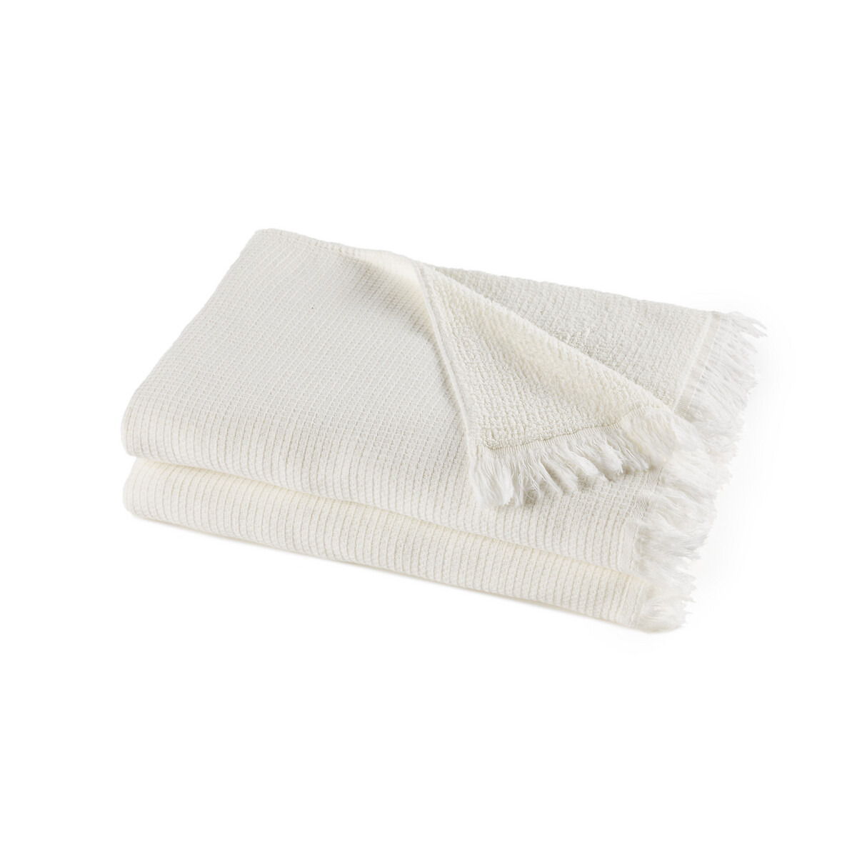 Product photograph of Set Of 2 Nipaly Organic Cotton Linen Towels from La Redoute UK