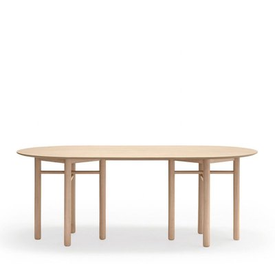 Table à manger ovale en bois 200x100cm - Junco TEULAT