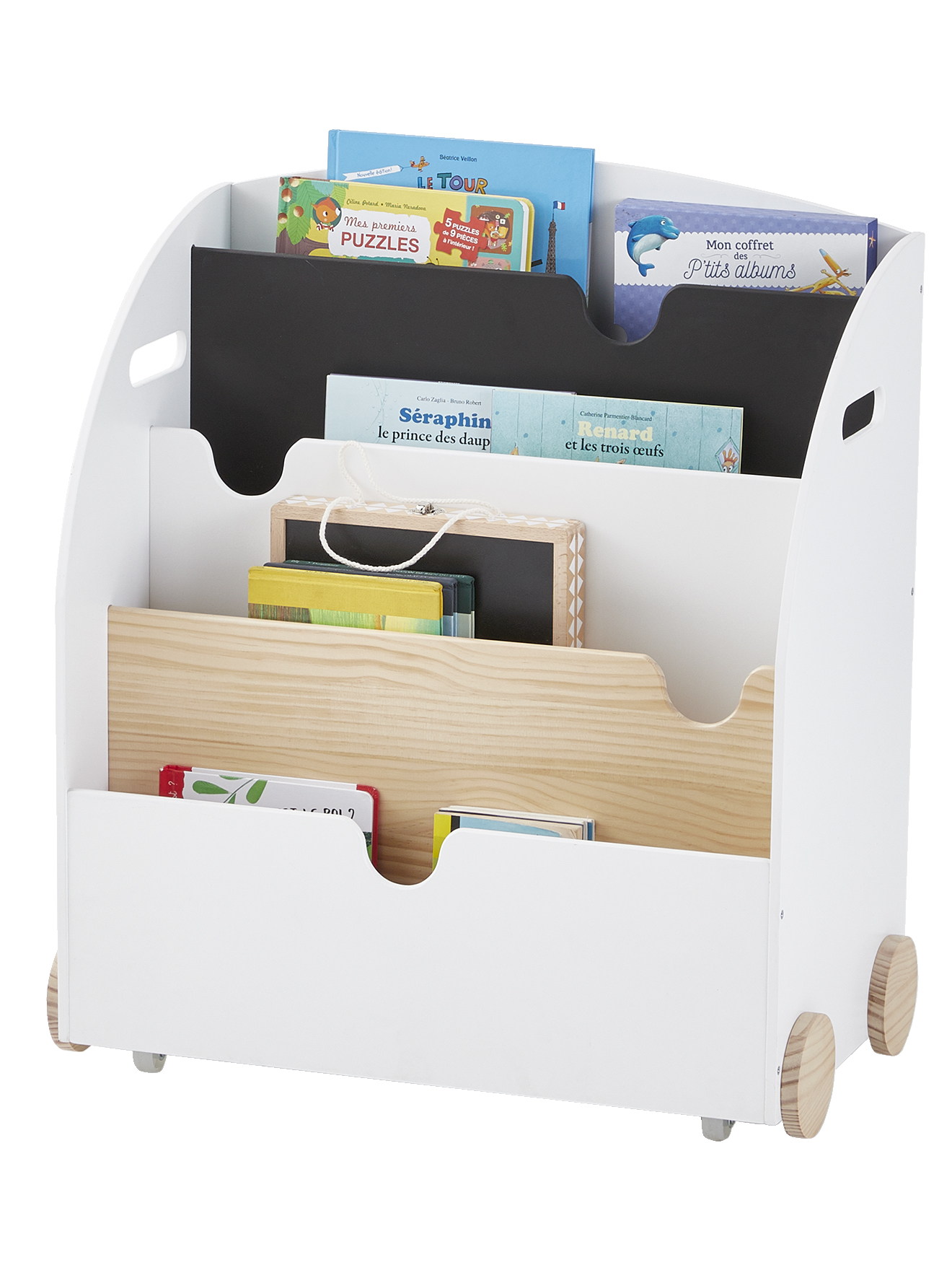Etagère pour livres à roulettes LIGNE SCHOOL, VERTBAUDET