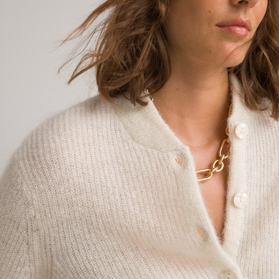 Bomber-Style Cardigan in Alpaca Mix LA REDOUTE COLLECTIONS