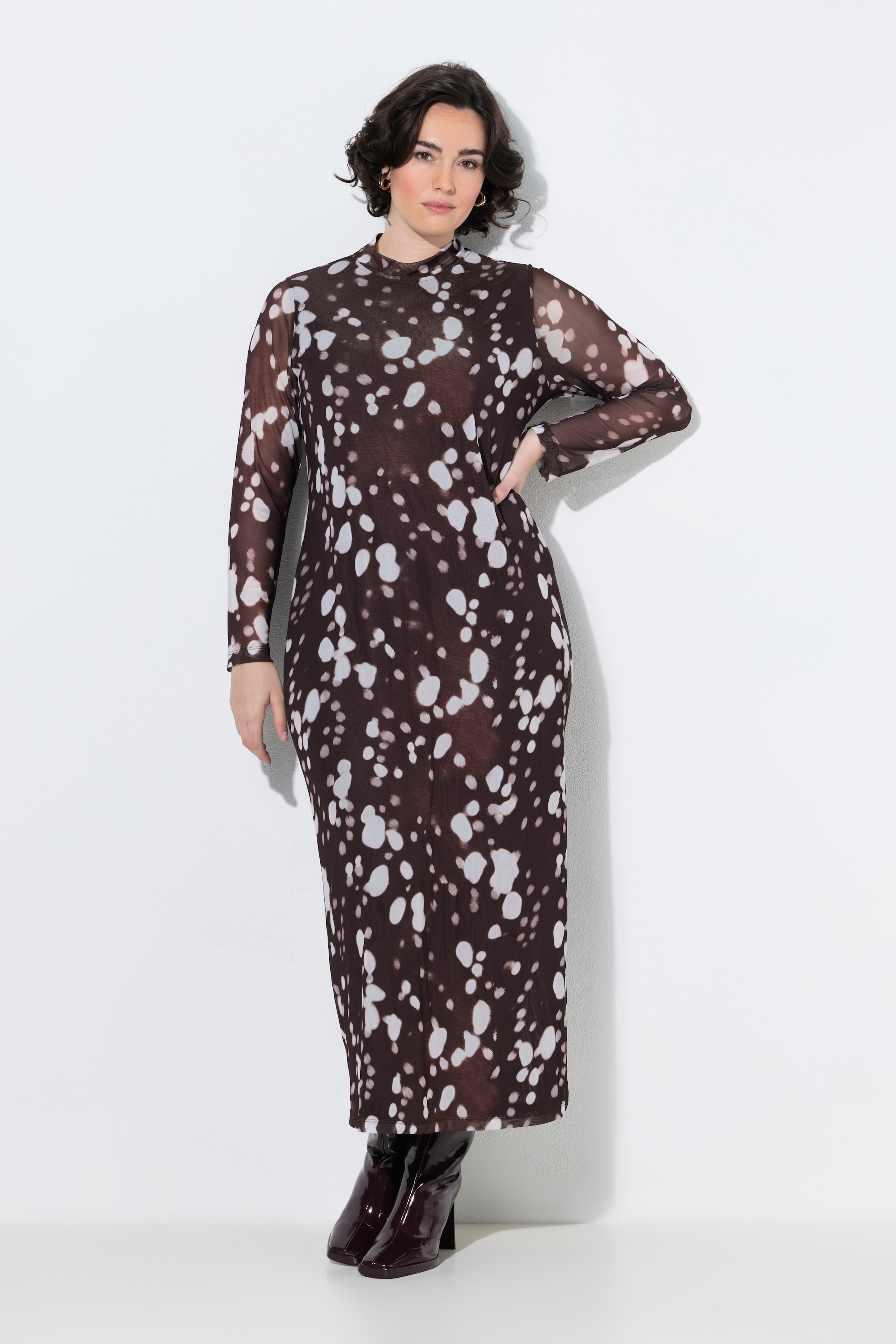 Robe maxi en tulle, motif pois, ULLA POPKEN