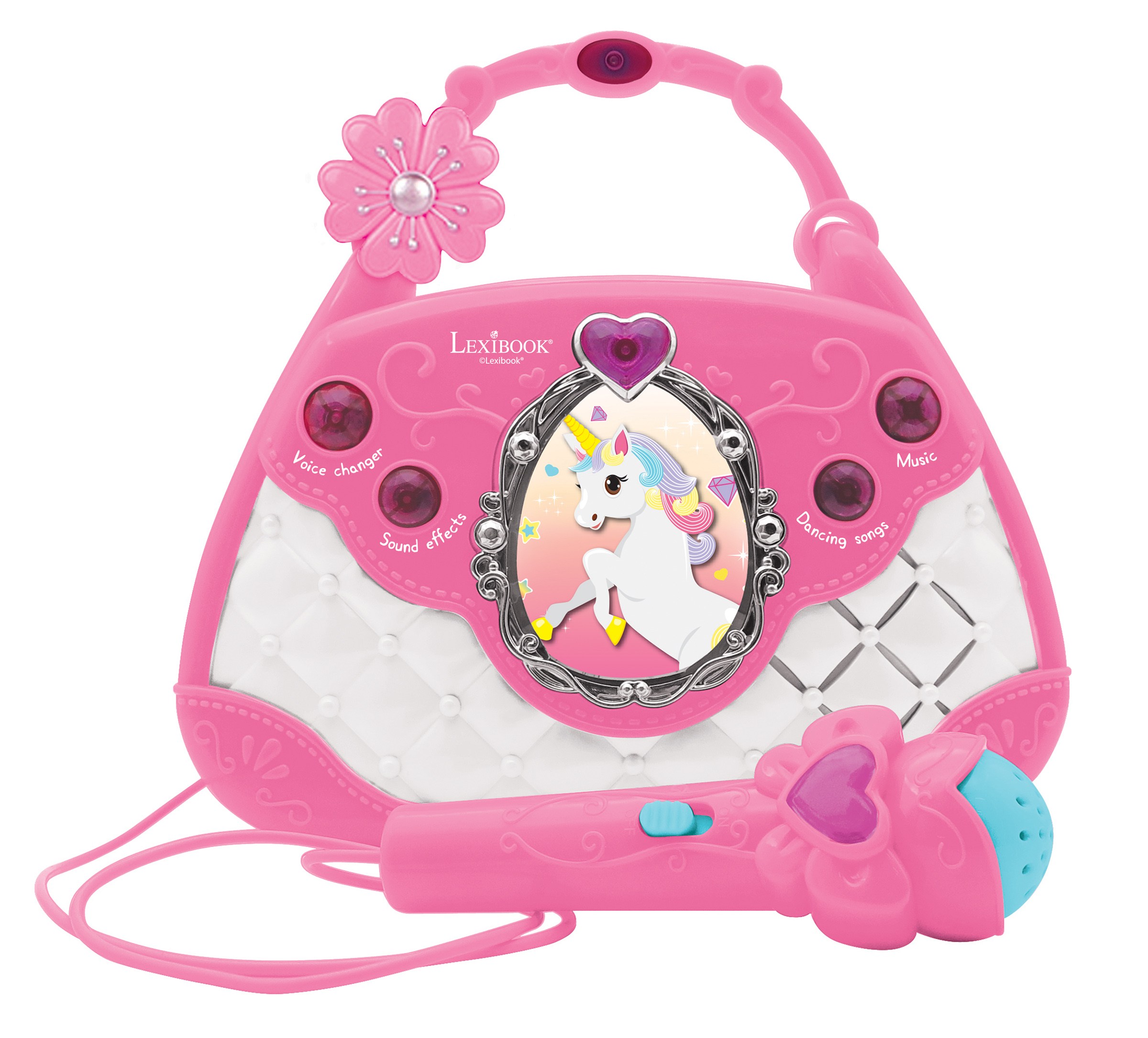 Sac à Main Enceinte Musicale Coloris Licorne, LEXIBOOK