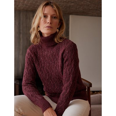 Recycled Turtleneck Jumper in Chunky Knit ANNE WEYBURN