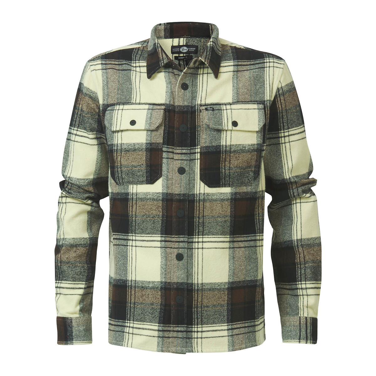 Checked Cotton Shirt with Long Sleeves