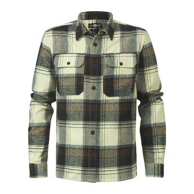 Checked Cotton Shirt with Long Sleeves PETROL INDUSTRIES