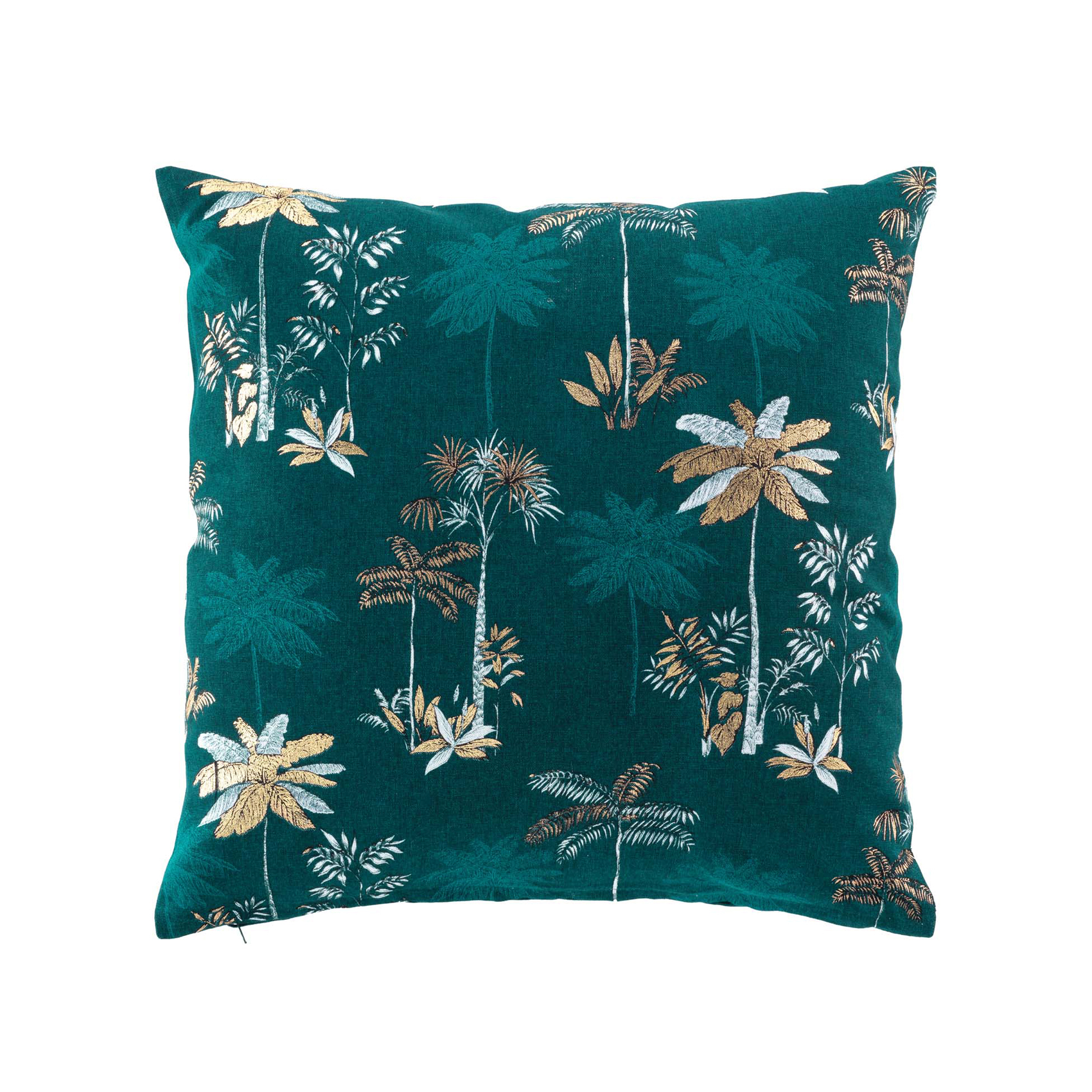 Coussin déhoussable imprimé bleu, DOUCEUR D'INTÉRIEUR