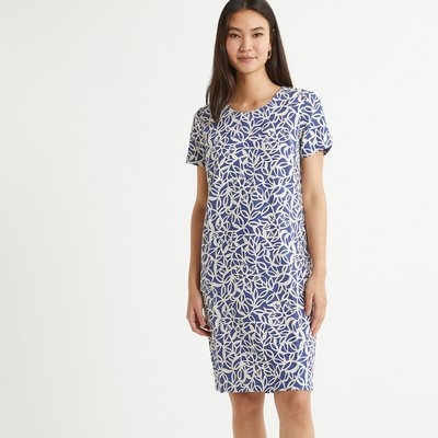 Floral Mid-Length Dress in Linen Mix ANNE WEYBURN