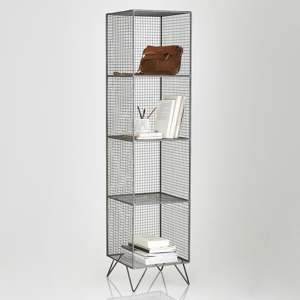 Areglo Tall Metal Shelving Unit With 4, Metal Shelving Unit
