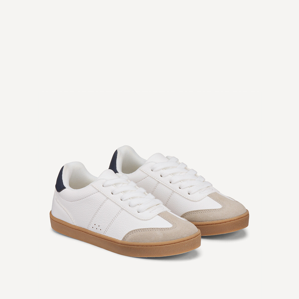 Kids Retro Dual Fabric Trainers, LA REDOUTE COLLECTIONS