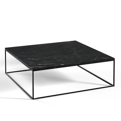 Table basse métal acier noir et marbre, Mahaut AM.PM