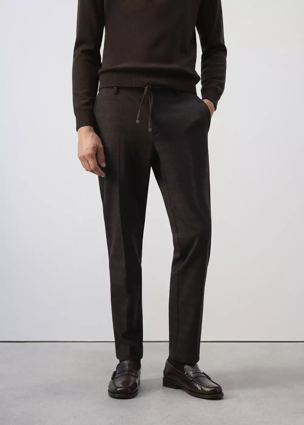 Pantalon slim-fit carreaux, MANGO MAN