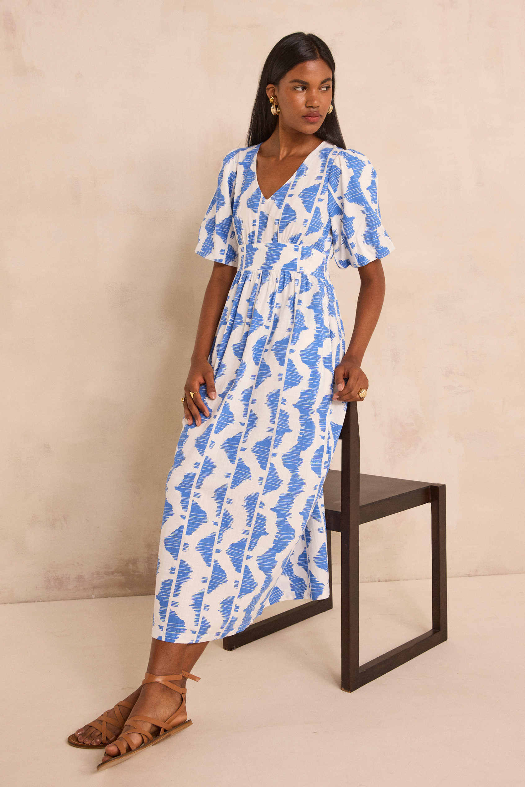 Robe trapèze imprimée en coton POLLYNA, Maison 123