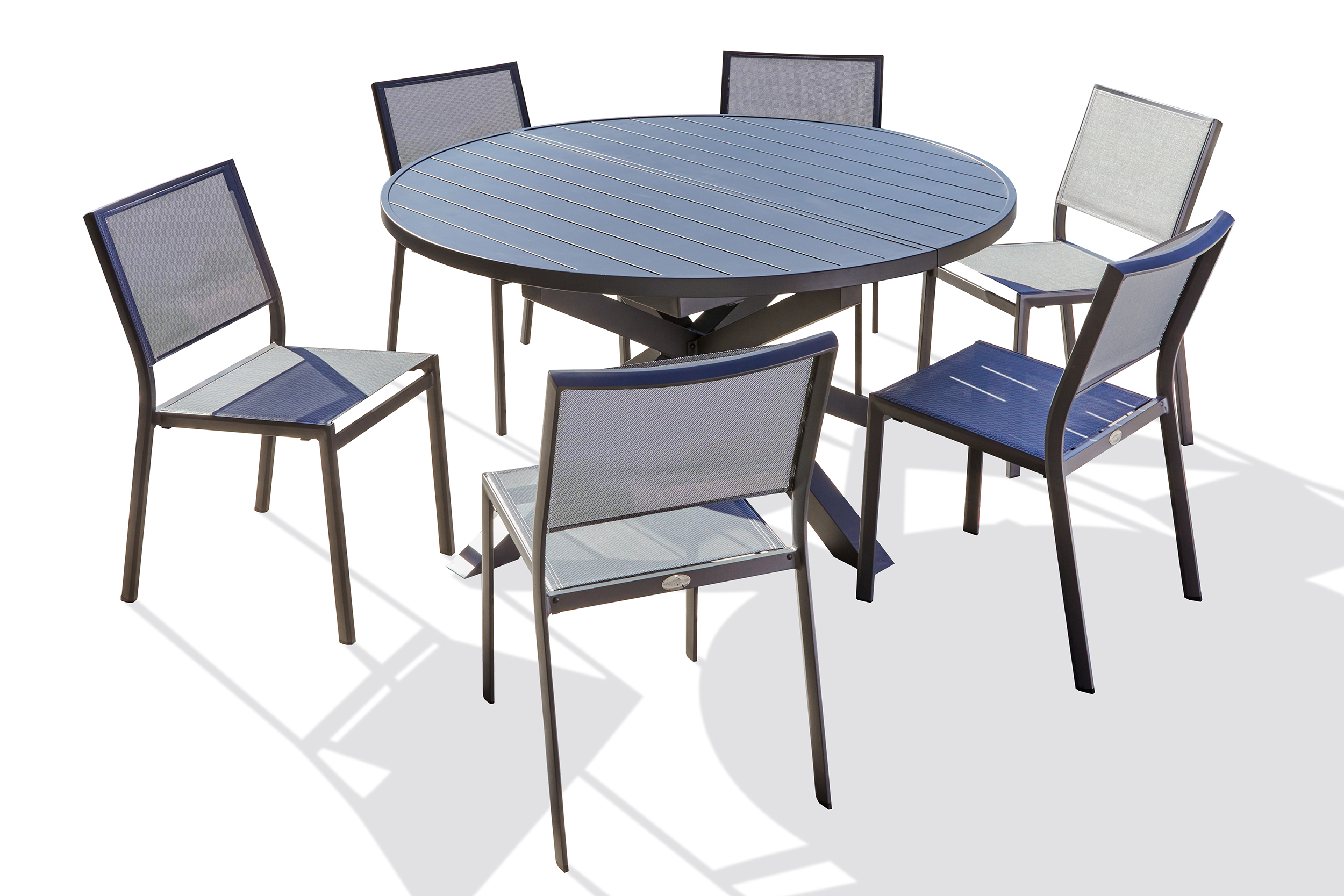 Ensemble repas en aluminium avec rallonge papillon PELOSA, DCB GARDEN
