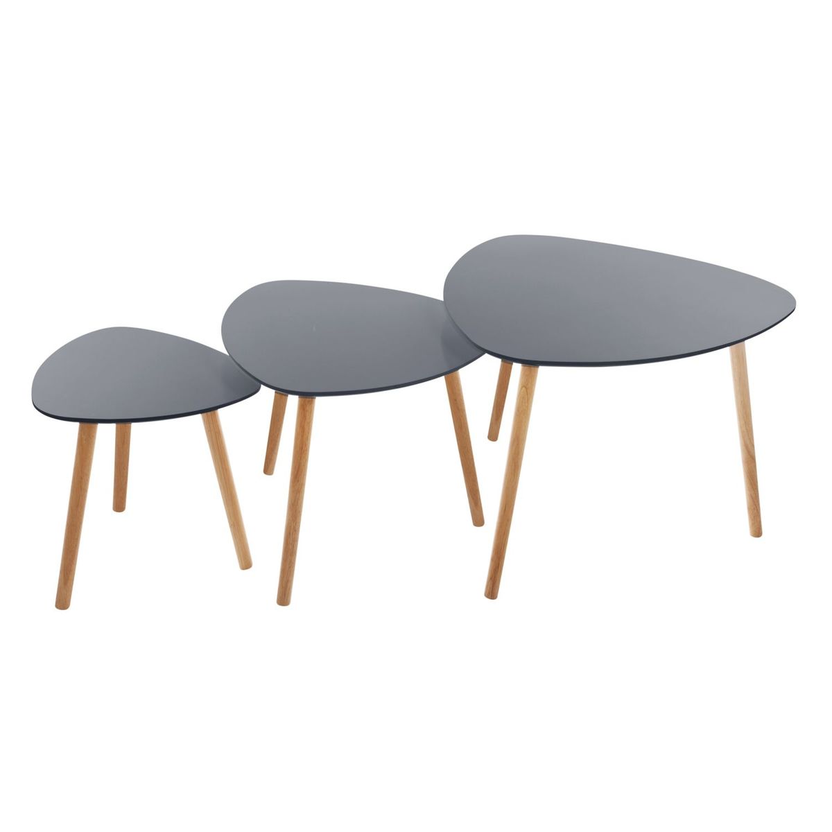 3 tables d appoint design mileo Couleur gris Atmosphera La Redoute