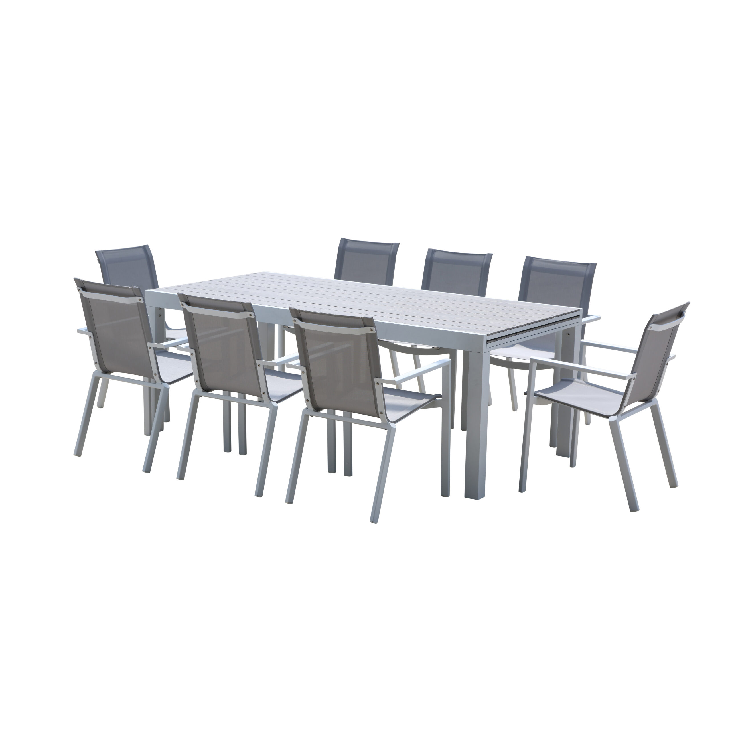 Ensemble en, aluminium, 8 fauteuils TULUM, WILSA GARDEN