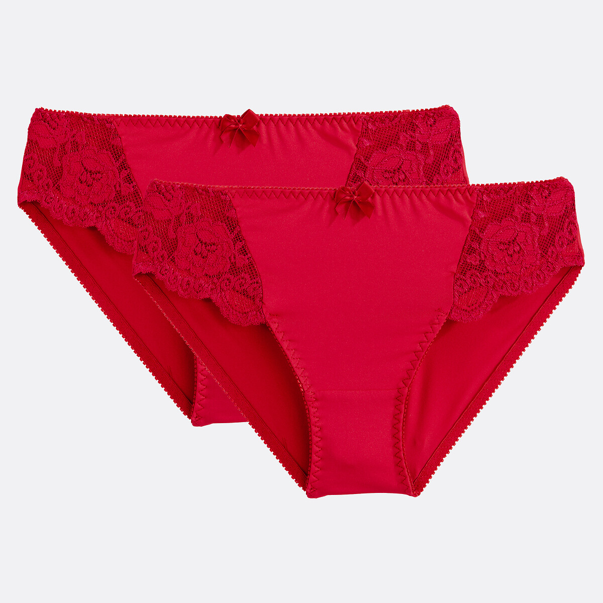 Lot de 2 slips en dentelle et microfibre Anthea, ANNE WEYBURN