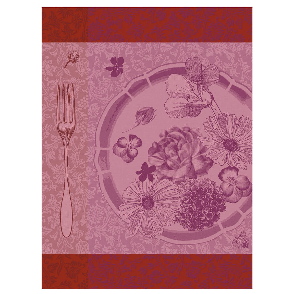 Torchon en Coton, FLEURS À CROQUER, LE JACQUARD FRANCAIS