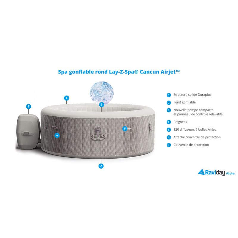 Spa gonflable Intex Energie + avec Couverture thermique - Raviday