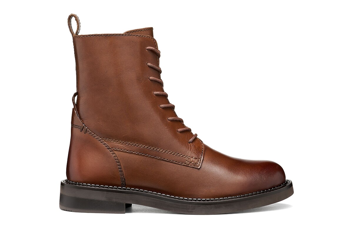 Bottines respirantes à lacets en cuir Serilda, GEOX