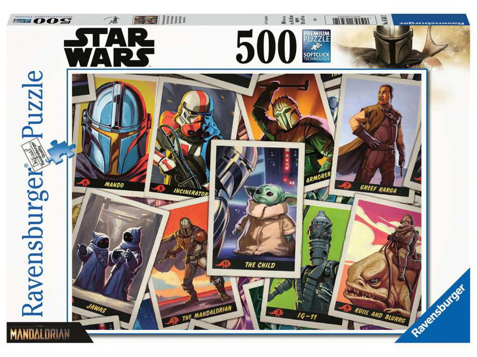 Puzzle 500 pièces - Baby Yoda / Star Wars Mandalorian, RAVENSBURGER