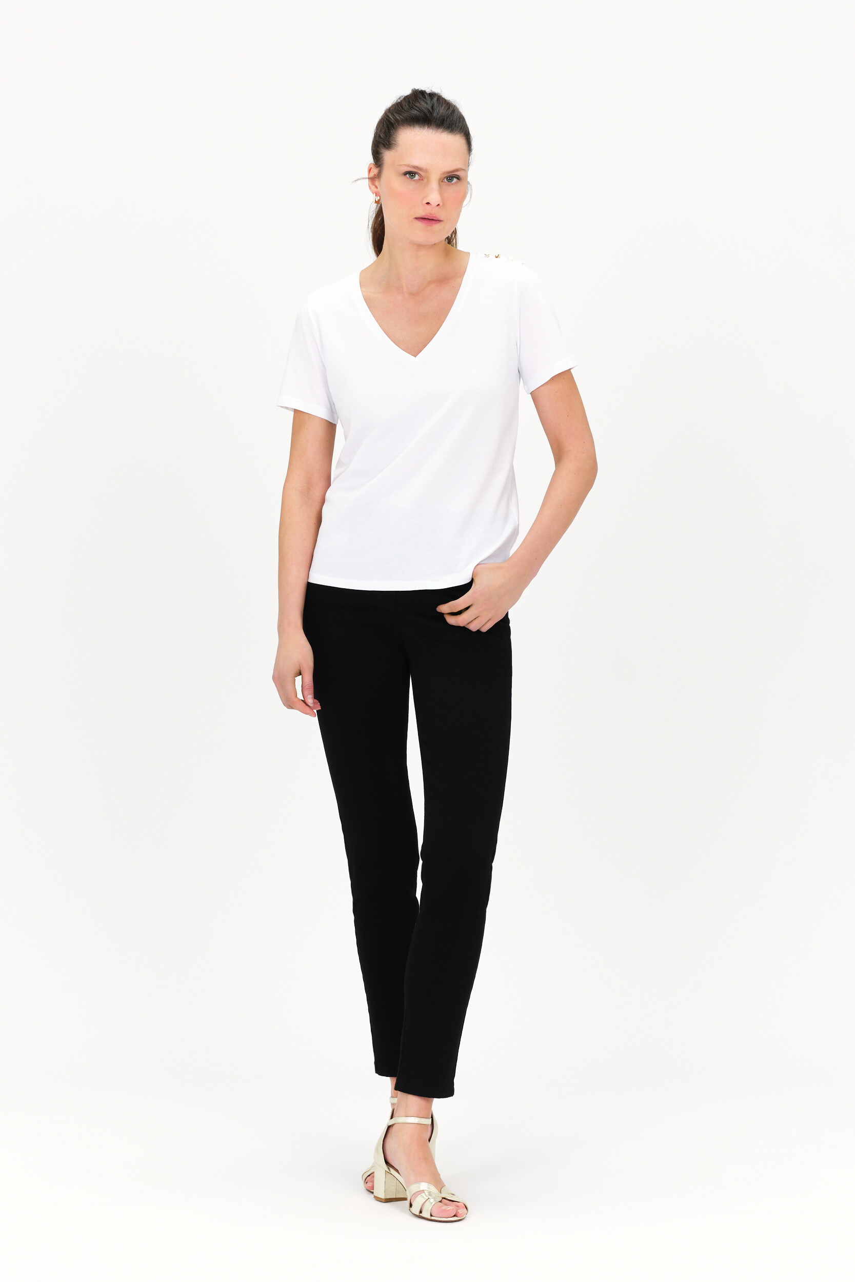 T-shirt droit col v MANONB, CAROLL